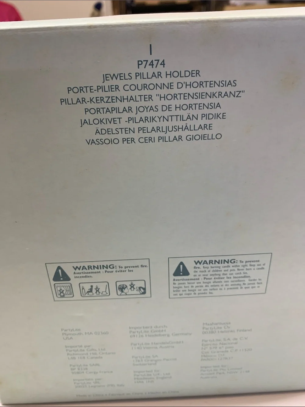 Partylite Jewels Pillar Candle Holder P7474 NEW in Box